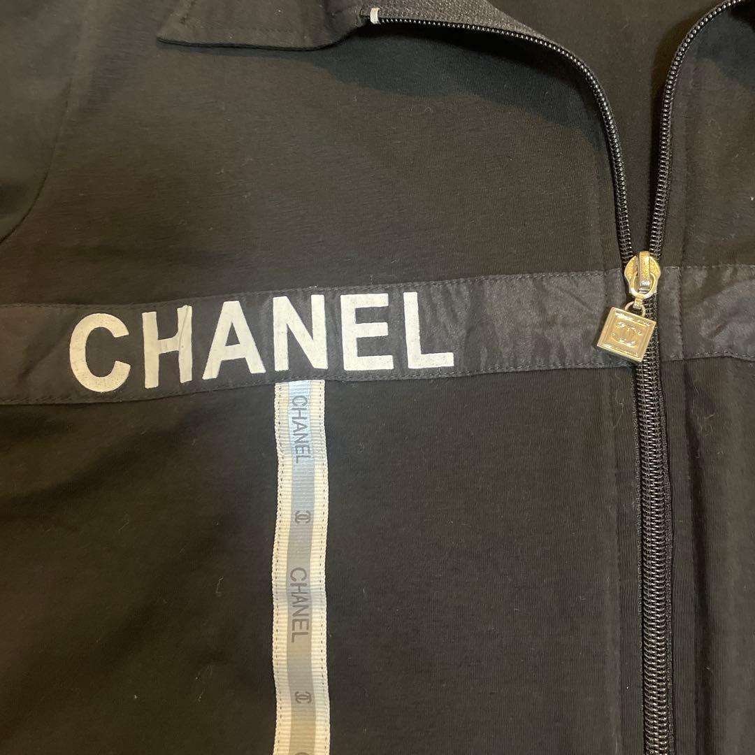 CHANEL ジッパー付きポロシャツ XL