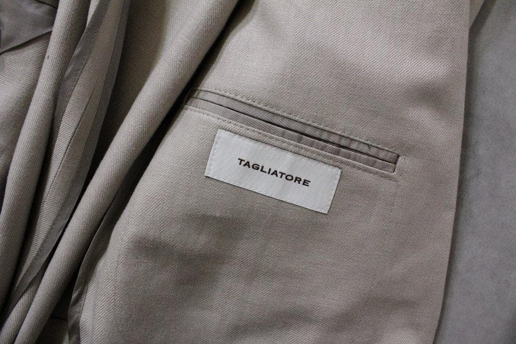 TAGLIATORE★新品タリアトーレ ベージュリネンピークド2Bジャケット46