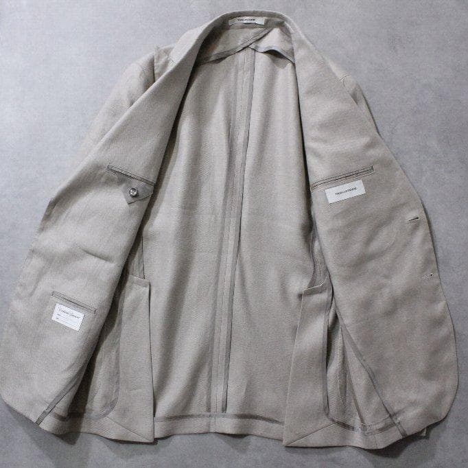 TAGLIATORE★新品タリアトーレ ベージュリネンピークド2Bジャケット46