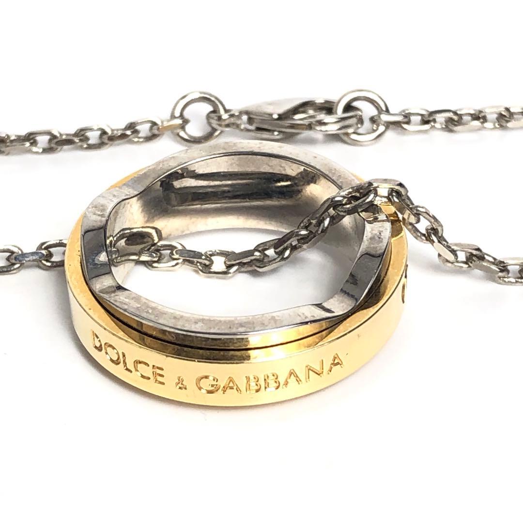 DOLCE&GABBANA ドルガバ ネックレス シルバーカラー×ゴールドカラー