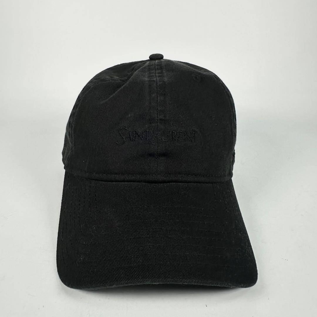 SAINT LAURENT NEWERA キャップ 帽子 フェード ブラック 黒