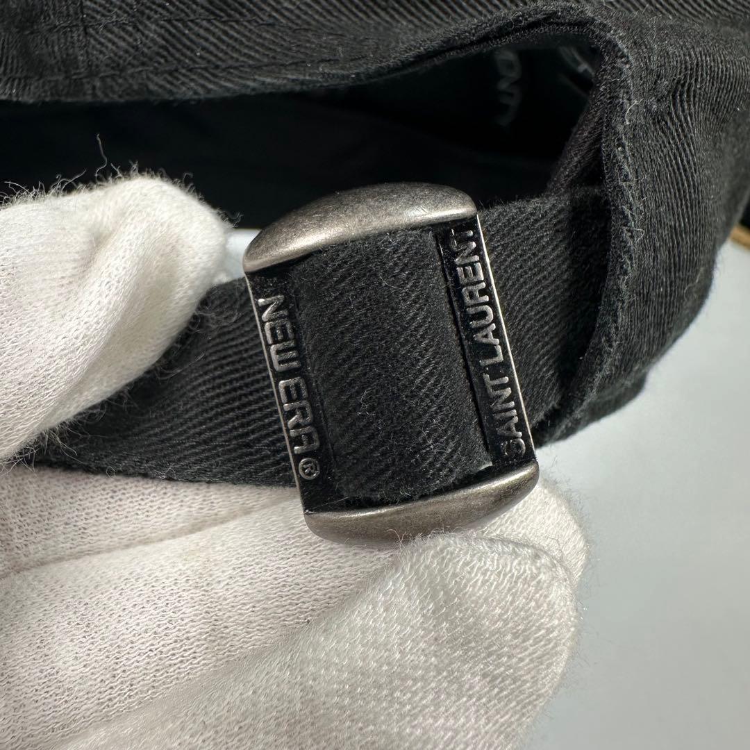 SAINT LAURENT NEWERA キャップ 帽子 フェード ブラック 黒