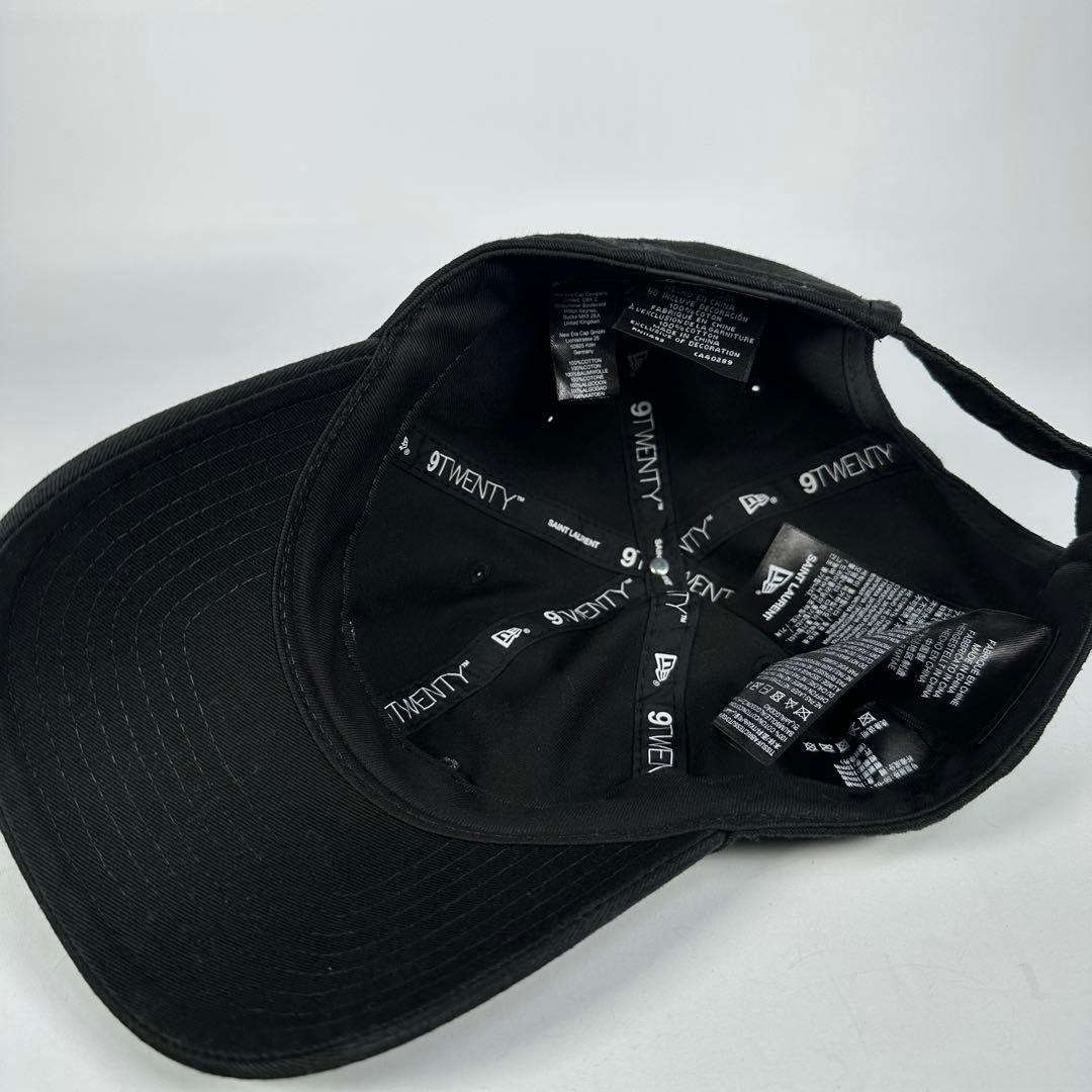 SAINT LAURENT NEWERA キャップ 帽子 フェード ブラック 黒