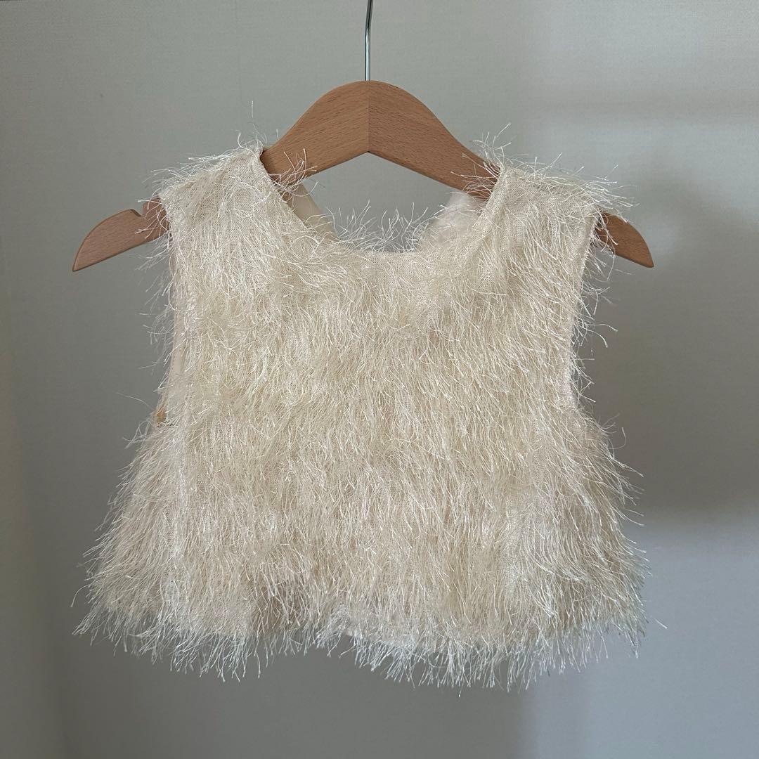 その他 Mignon plume shaggy kids tank pants6-12m