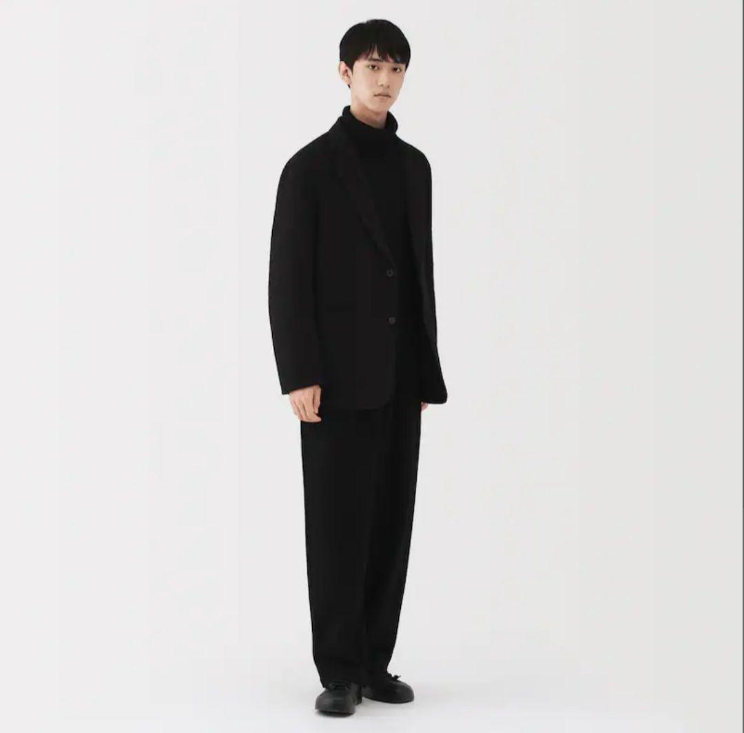 ご*ま様 最終値下げ 新品未使用品 MUJI Labo カシミヤ混ジャケット 黒
