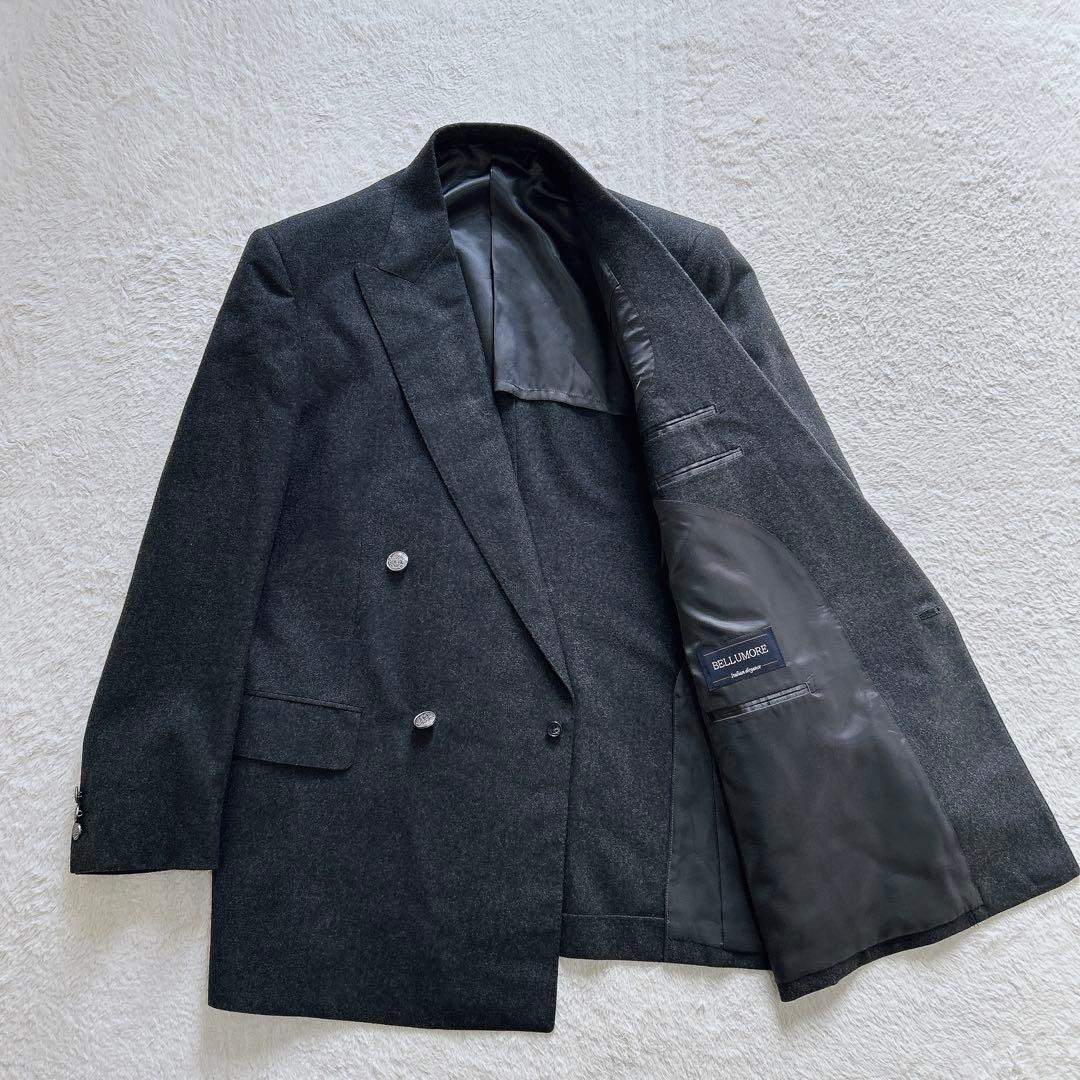 BELLUMORE テーラードジャケット　ダブル　銀ボタン　秋冬　やや厚手