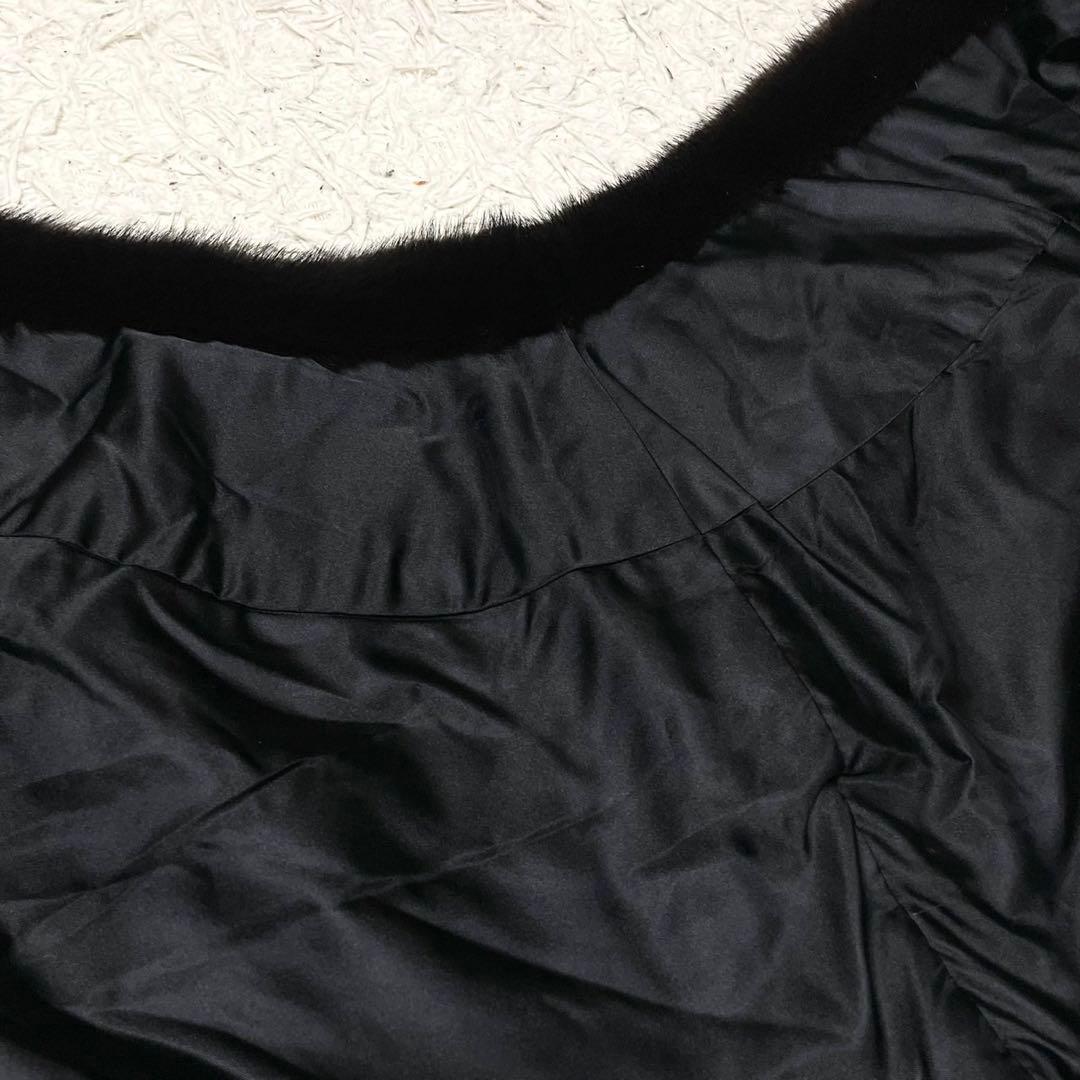 【美品】BLACK GLAMA ショール ミンク ブラック 成人式