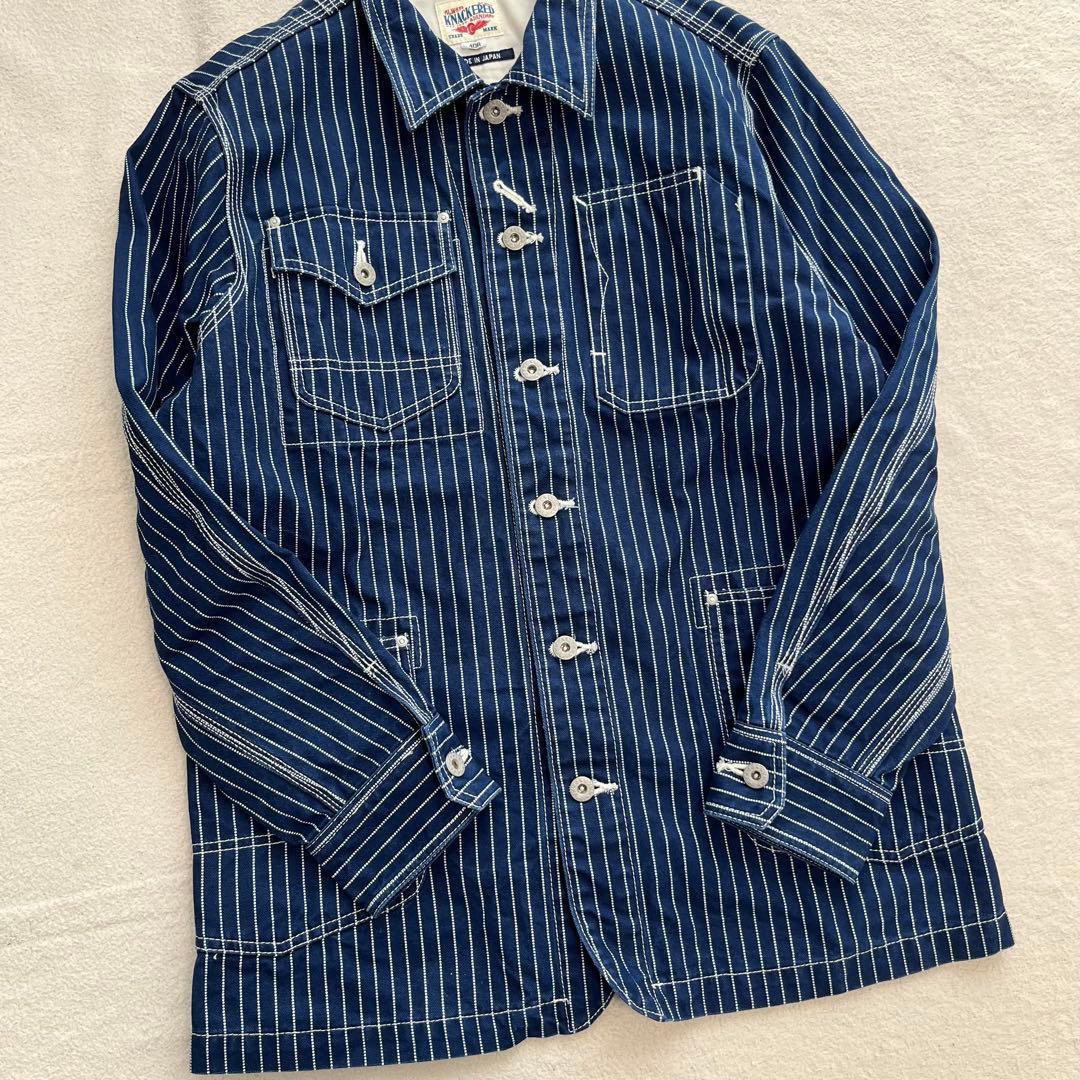 極美品 KNACKERED ウォバッシュ カバーオール ヒッコリー ワーク L