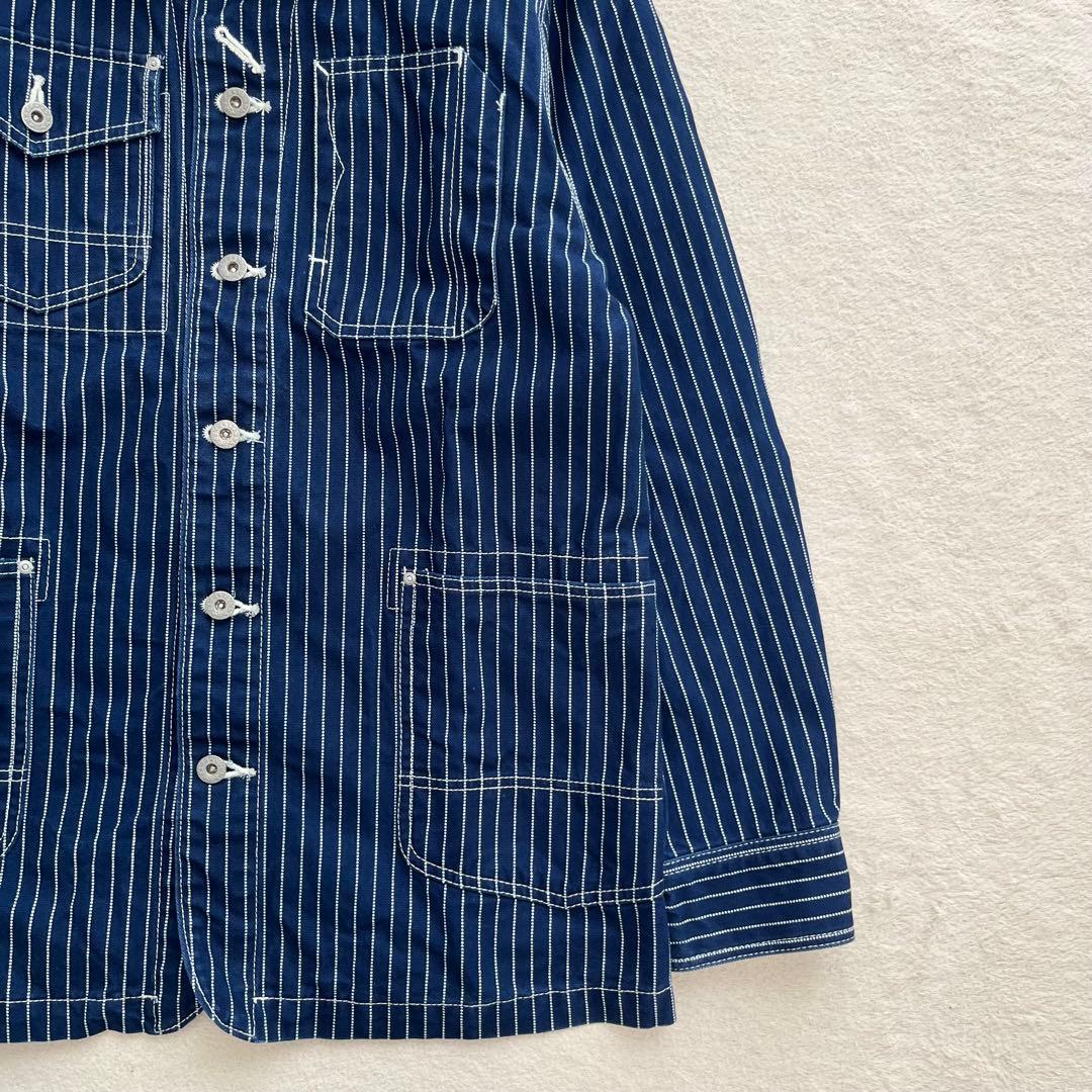 極美品 KNACKERED ウォバッシュ カバーオール ヒッコリー ワーク L