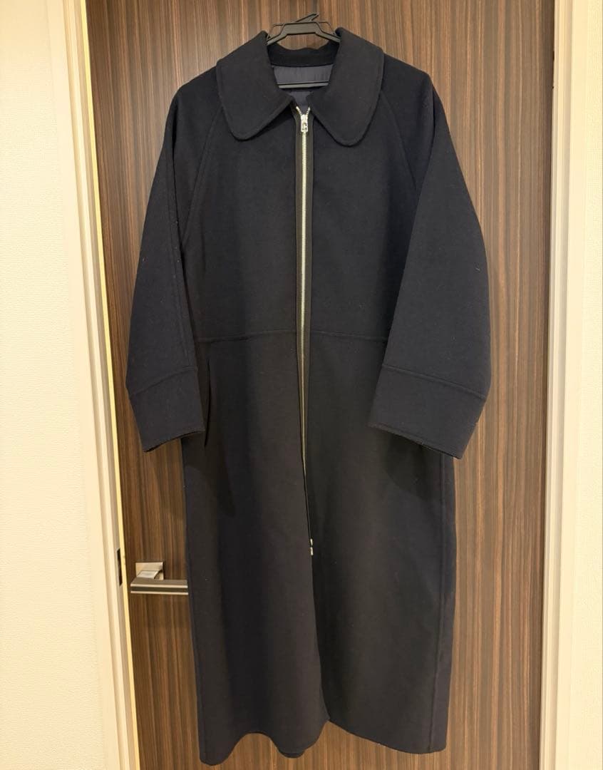 アンプレガント　Anplegant ネイビー ロングコート　ダウン