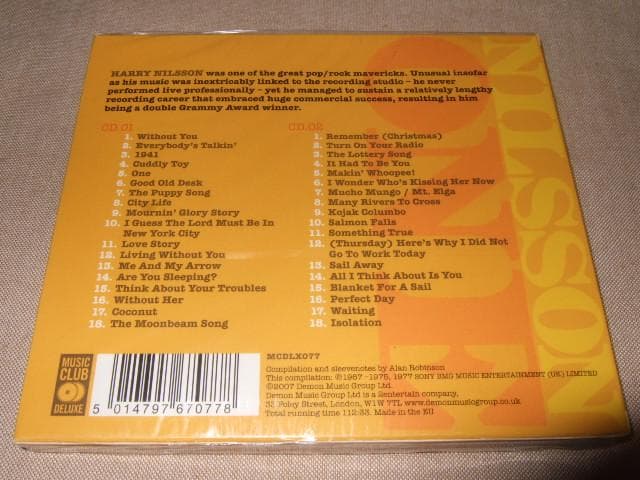 NILSSON,新品未開封,ハリー・二ルソン,2枚組ベスト盤,SSW