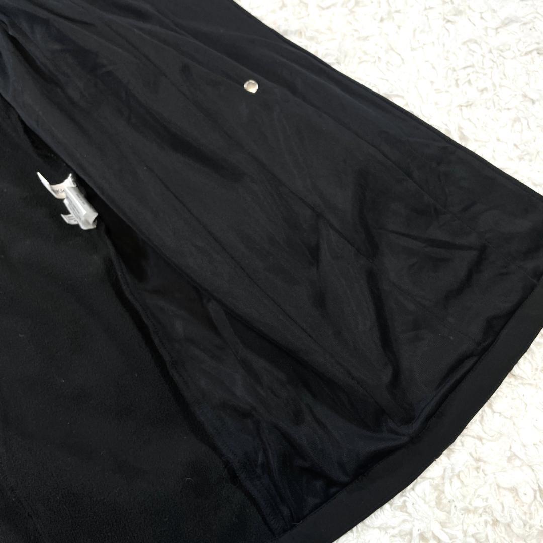 美品✨   フード付ロングコート 黒 XL トレンチコート