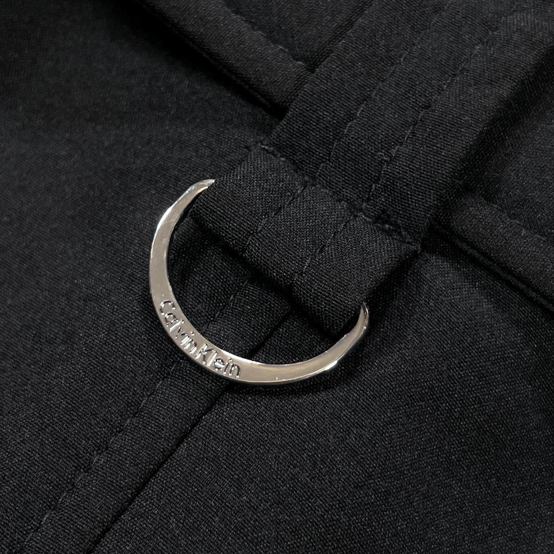 美品✨   フード付ロングコート 黒 XL トレンチコート