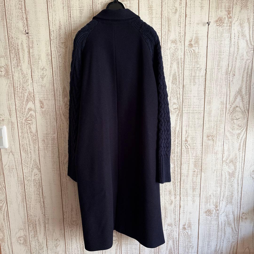 新品　アンナケリー　ロングコート　異素材