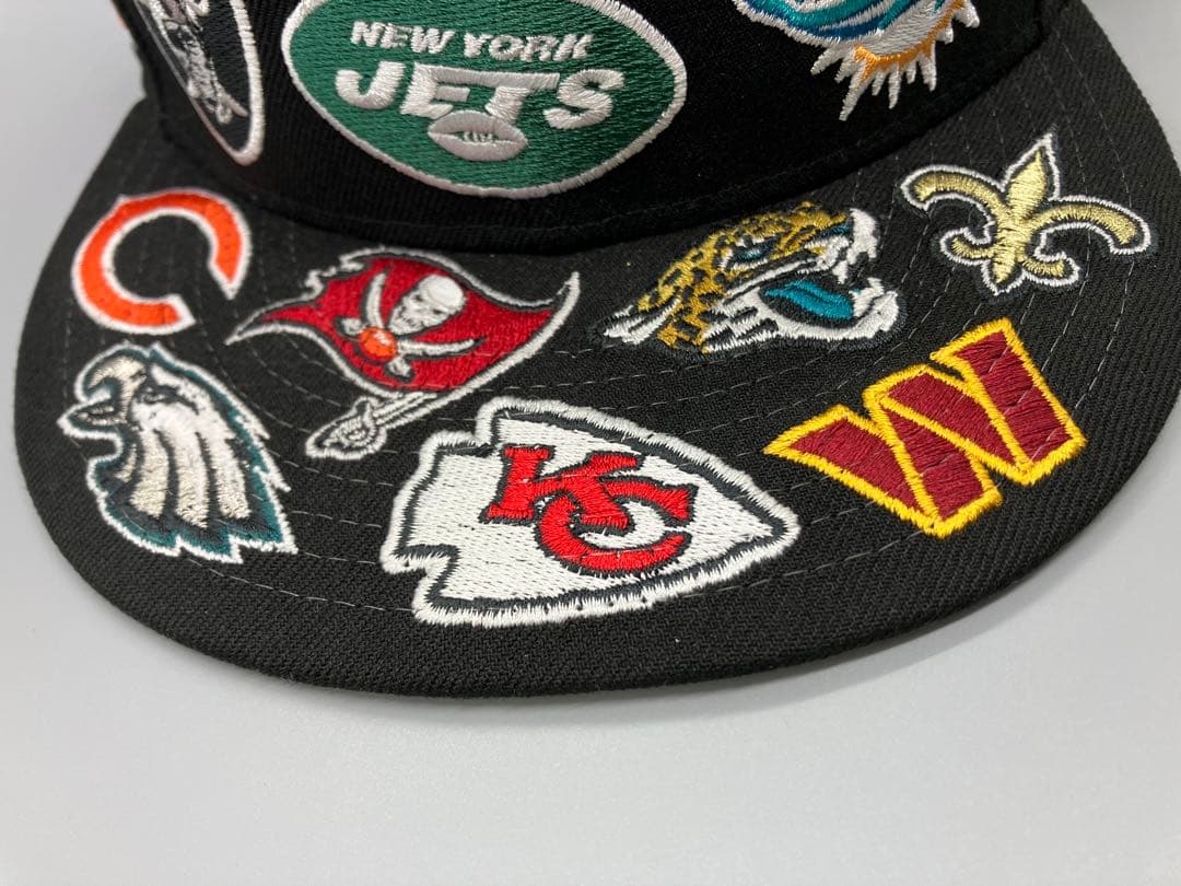 ガ*き様 ニューエラ NEW ERA NFL オールチームロゴキャップ 黒 【2