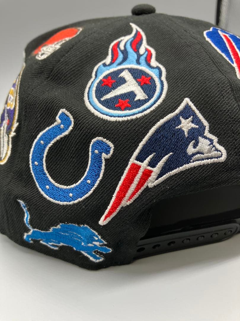 ガ*き様 ニューエラ NEW ERA NFL オールチームロゴキャップ 黒 【2