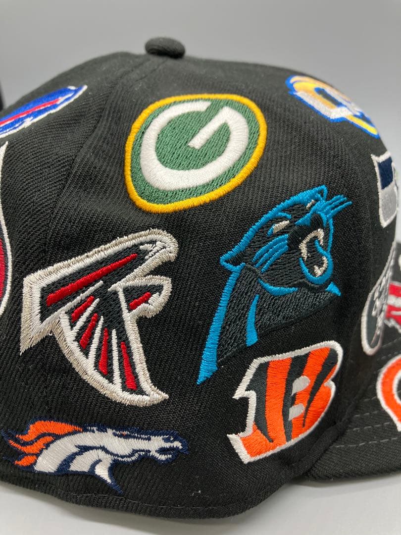 ガ*き様 ニューエラ NEW ERA NFL オールチームロゴキャップ 黒 【2