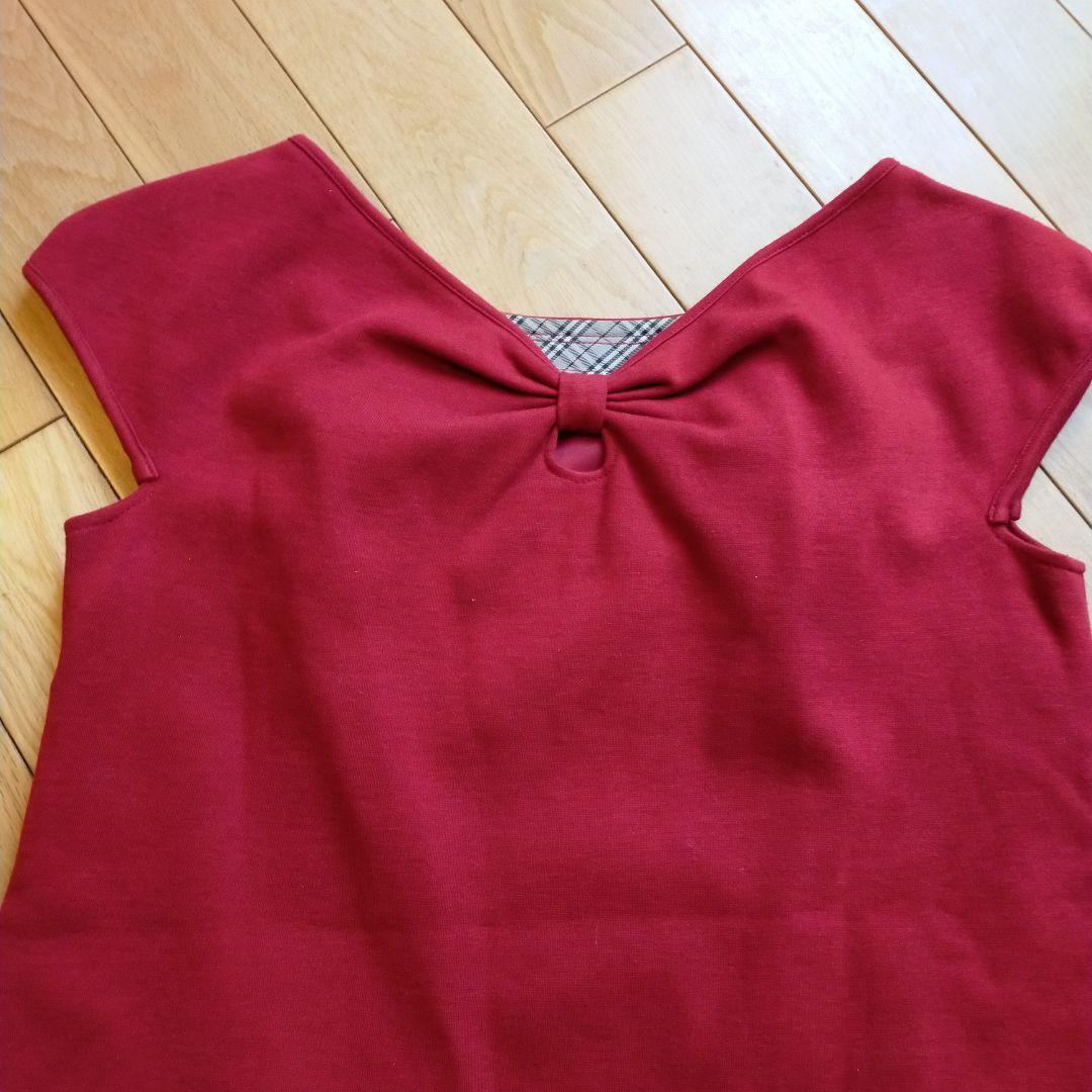 Burberry Blue Label 赤 ノースリーブ ワンピース 38