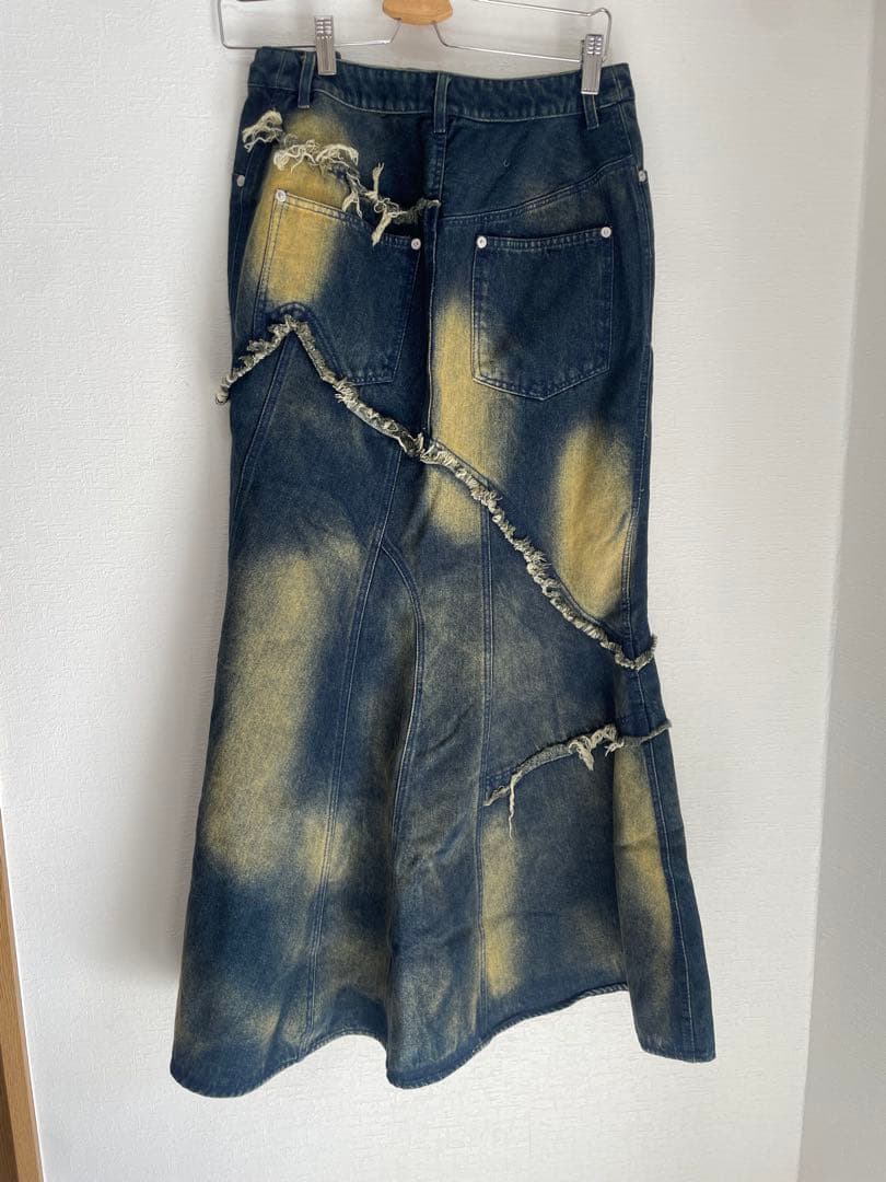美品　vivamus ヴィヴァマス　ダメージデニム　ロングスカート