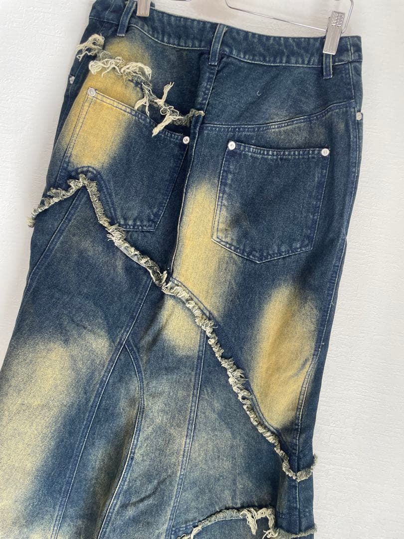 美品　vivamus ヴィヴァマス　ダメージデニム　ロングスカート