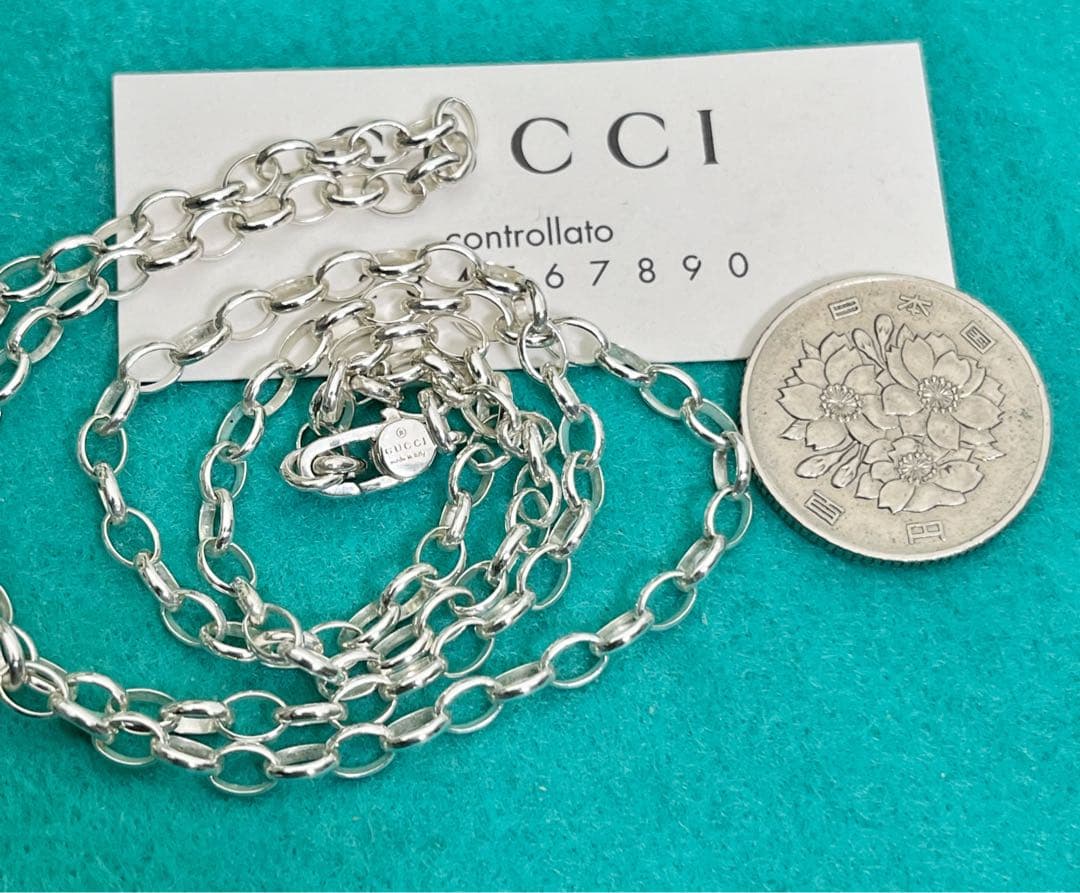 極美品‼️GUCCI 3.2ミリ　シルバー925チェーンネックレス