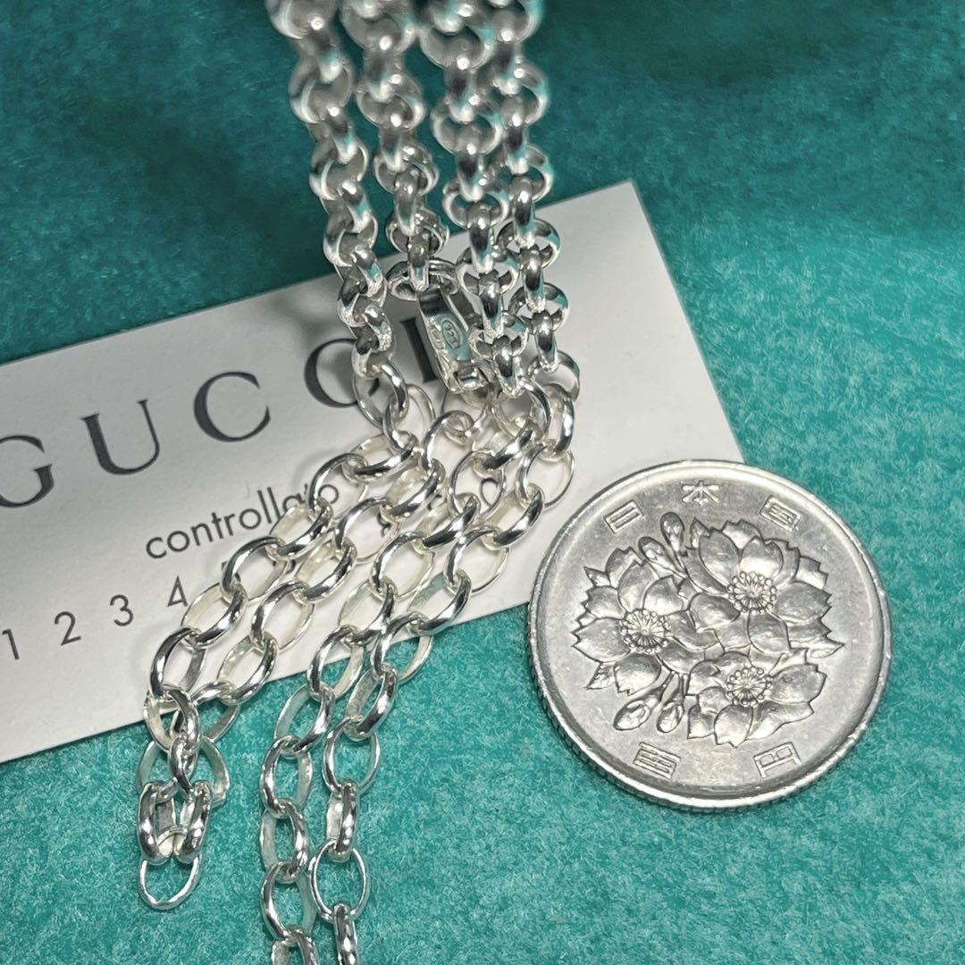 極美品‼️GUCCI 3.2ミリ　シルバー925チェーンネックレス