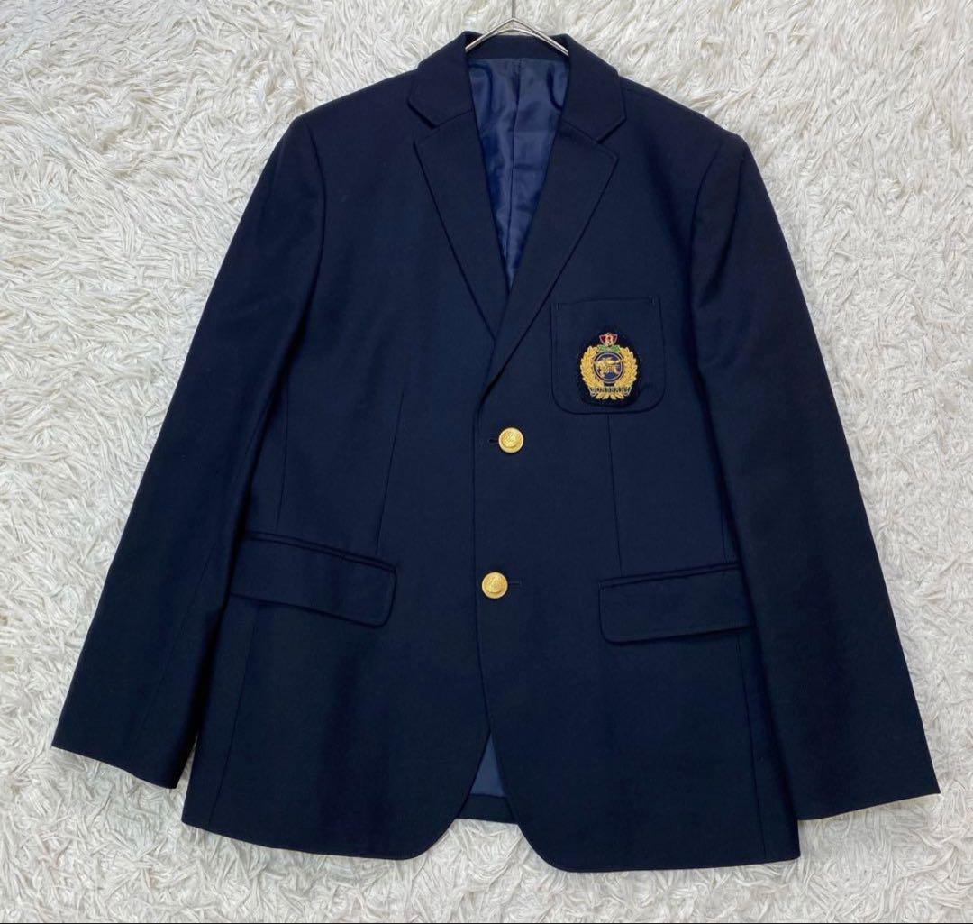 【美品】 バーバリー ロンドン ワッペン 紺ブレ 170A 金釦 ブレザー