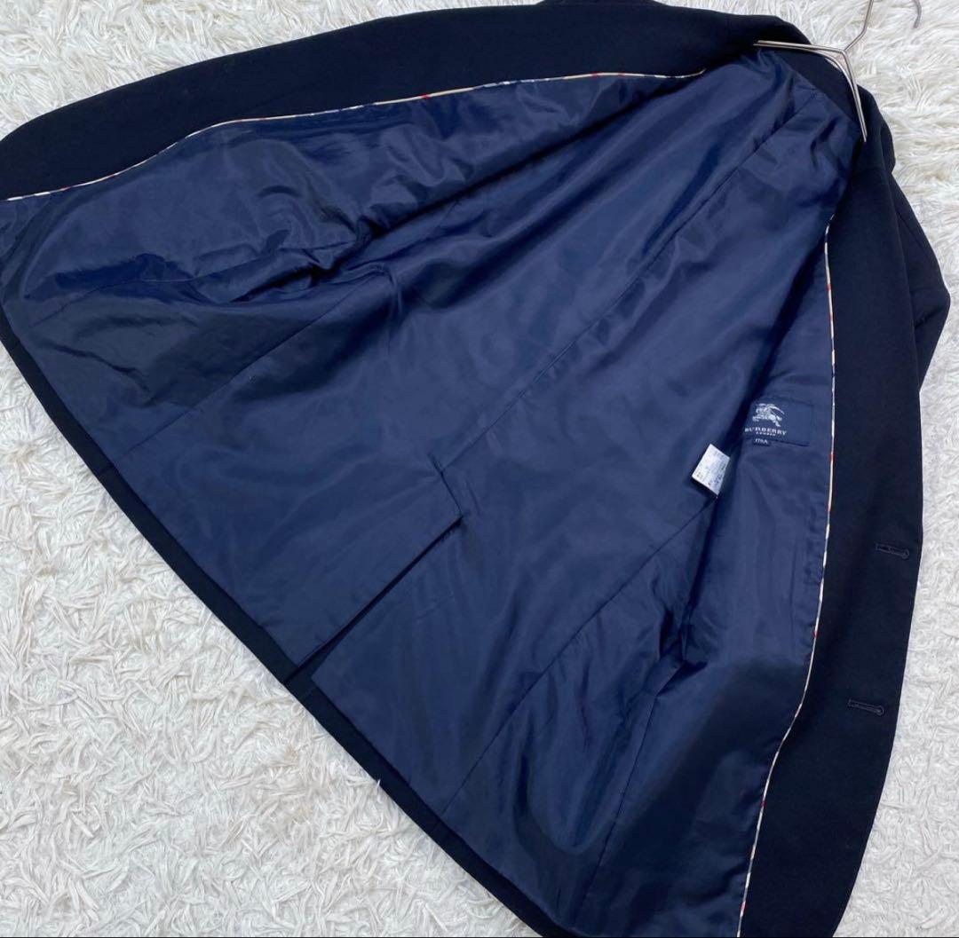【美品】 バーバリー ロンドン ワッペン 紺ブレ 170A 金釦 ブレザー