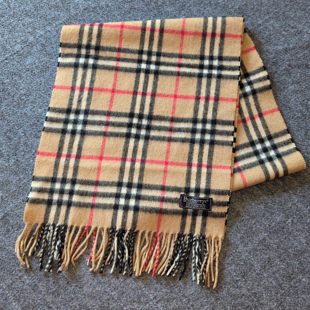 [美品] BURBERRY ノバチェック柄　カシミヤウール　[正規品]