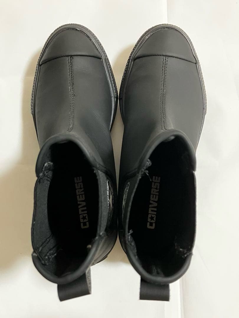 美品♡コンバースレインシューズ♡23cm♡ブラックモノクローム♡converse
