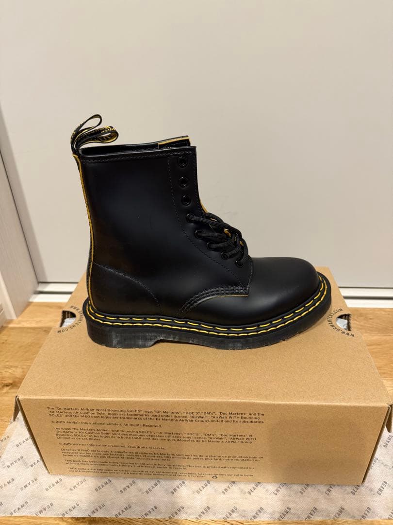 【新品】Dr.マーチン1460 8ホール スムーズレザーレースアップブーツ/黒