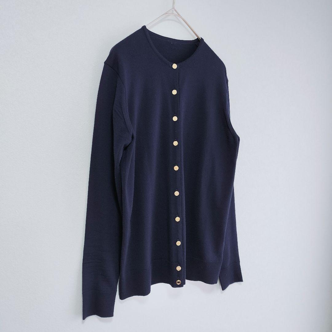 MUSE de Deuxieme Classe クルーネックカーディガン 紺色