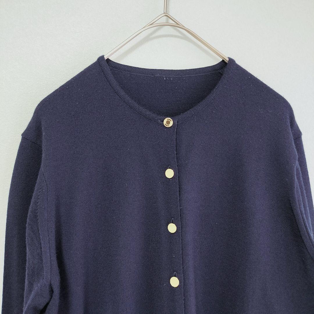 MUSE de Deuxieme Classe クルーネックカーディガン 紺色