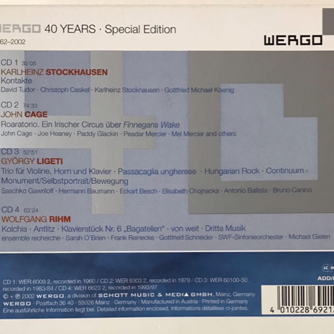 クラシック WERGO 40 Years Music of Our Time