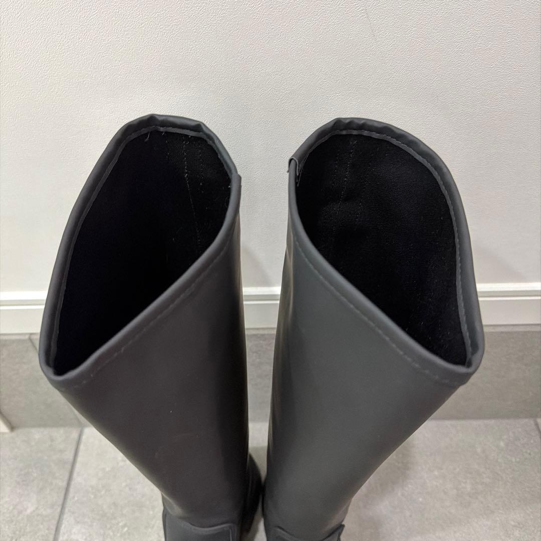 ZARA ラバーフラットロングブーツ 39