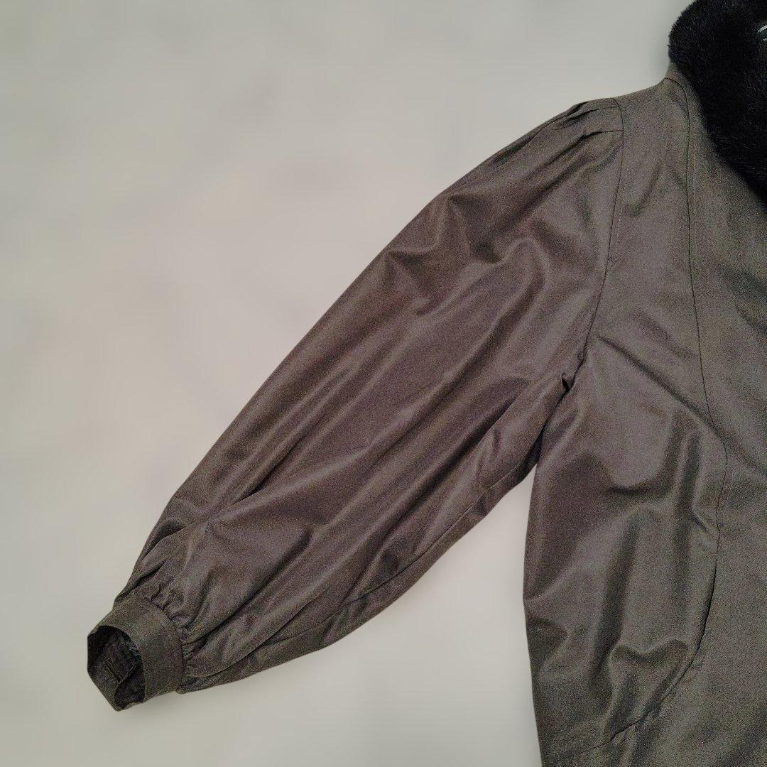 kanebo silk コート ファー付き 絹 シルク L トレンチ アウター