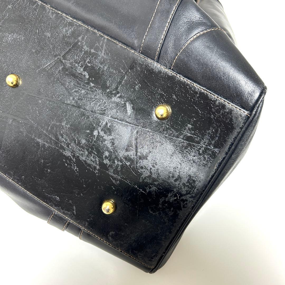 【美品】Kitamura キタムラ レザー ボストンバッグ ブラック 大容量