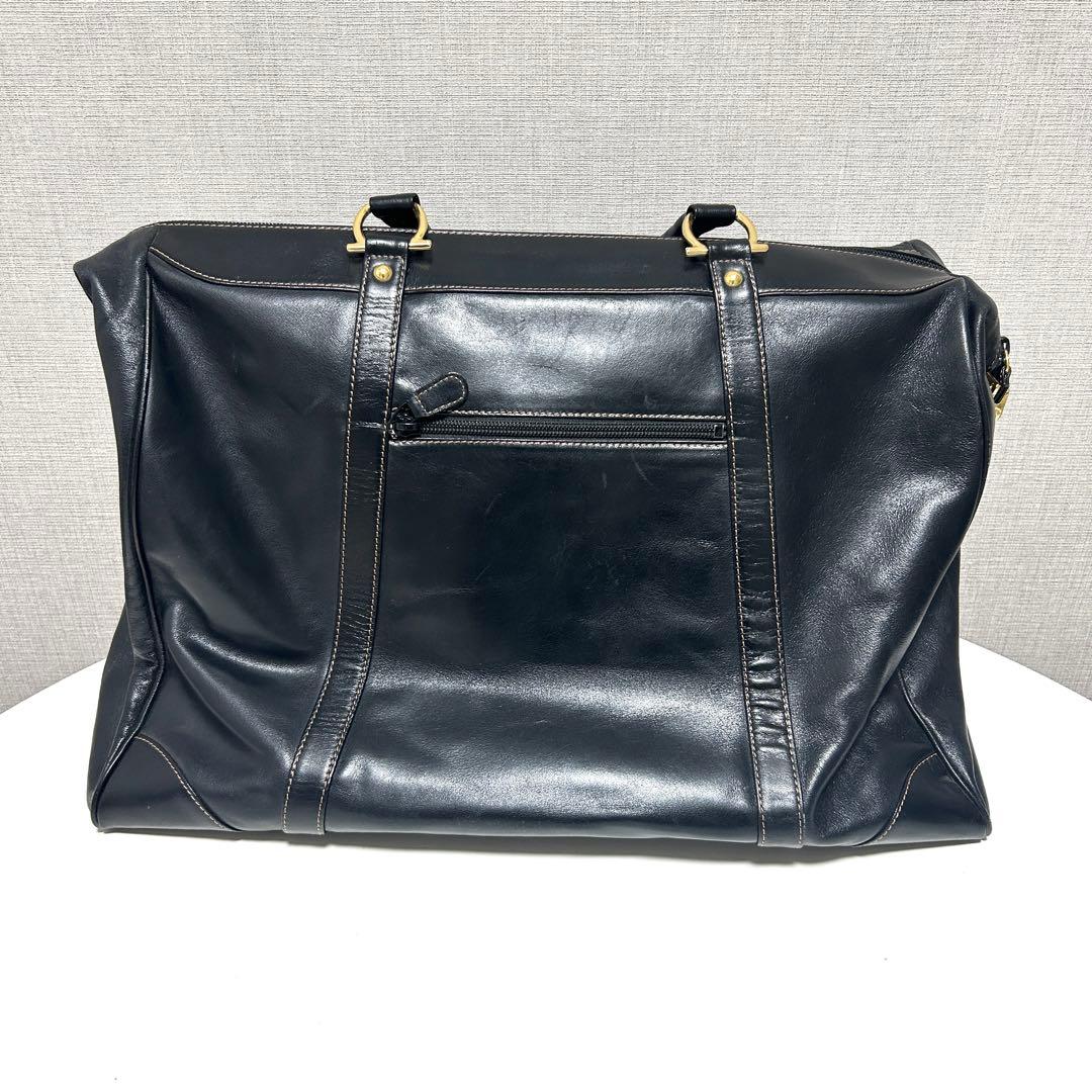 【美品】Kitamura キタムラ レザー ボストンバッグ ブラック 大容量