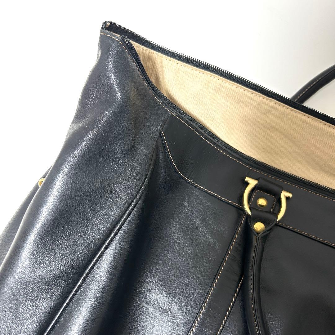 【美品】Kitamura キタムラ レザー ボストンバッグ ブラック 大容量