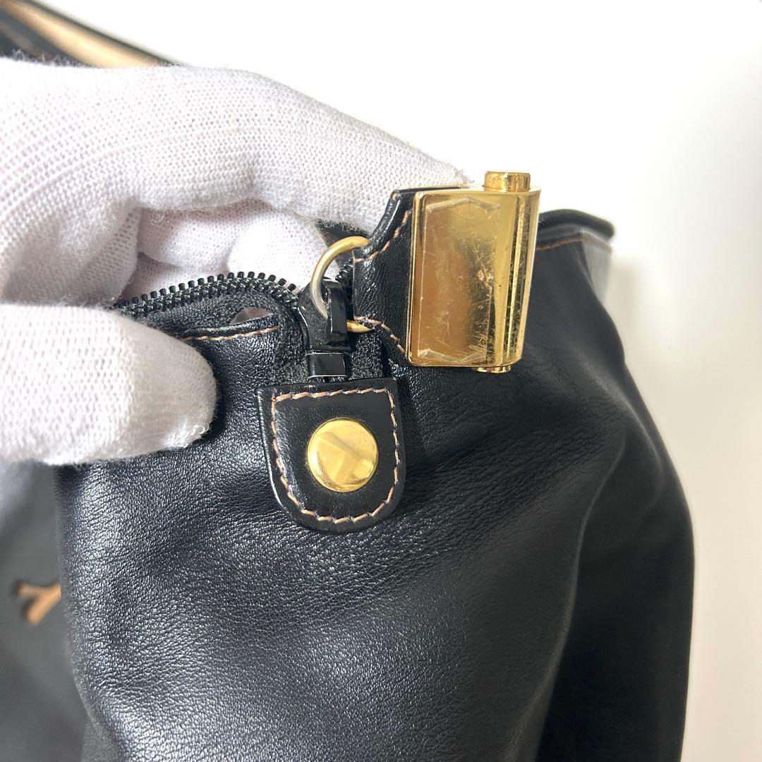 【美品】Kitamura キタムラ レザー ボストンバッグ ブラック 大容量