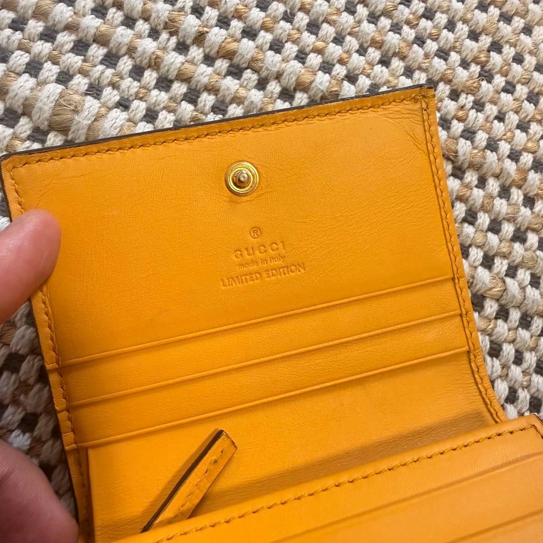 GUCCI 猫刺繍 二つ折り財布 限定版