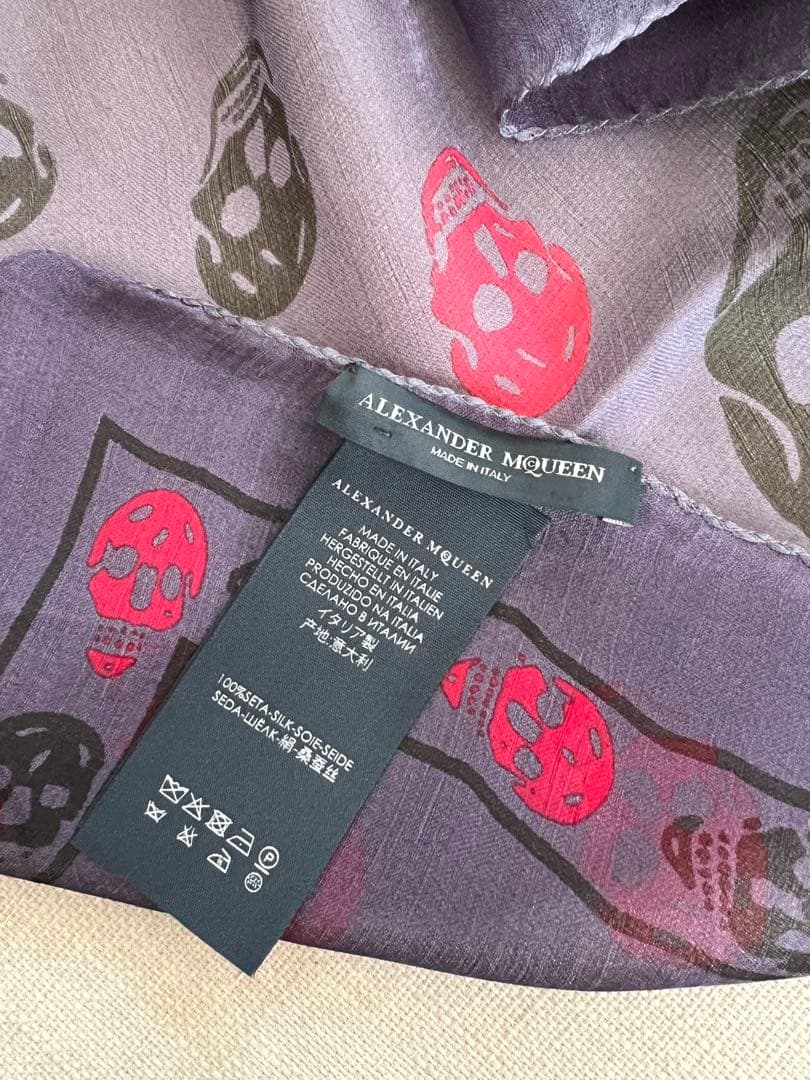 B*a様 ALEXANDER MCQUEEN スカル柄　ストール　スカーフ