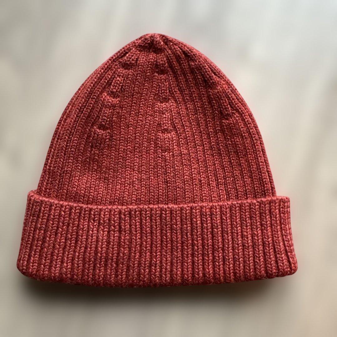 MAISON KITSUNÉ フォックスヘッド　ビーニー　オレンジ　ニット帽