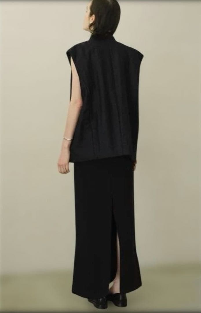 スカート CLANE HIGH WAIST STRAIGHT MAXI SKIRT