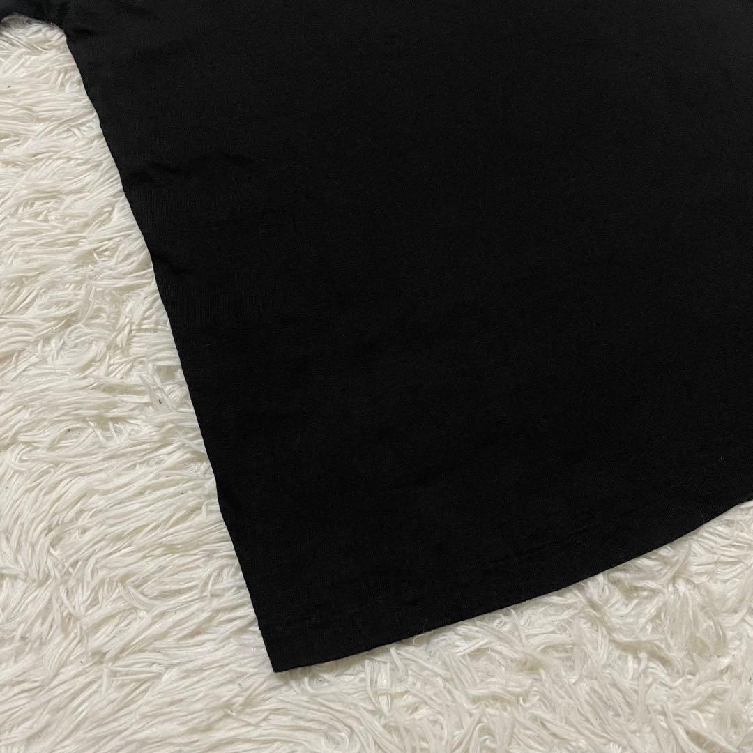 極美品　45rpm ロゴ　ペイント　Tシャツ カットソー　インディゴ染め　綿　黒