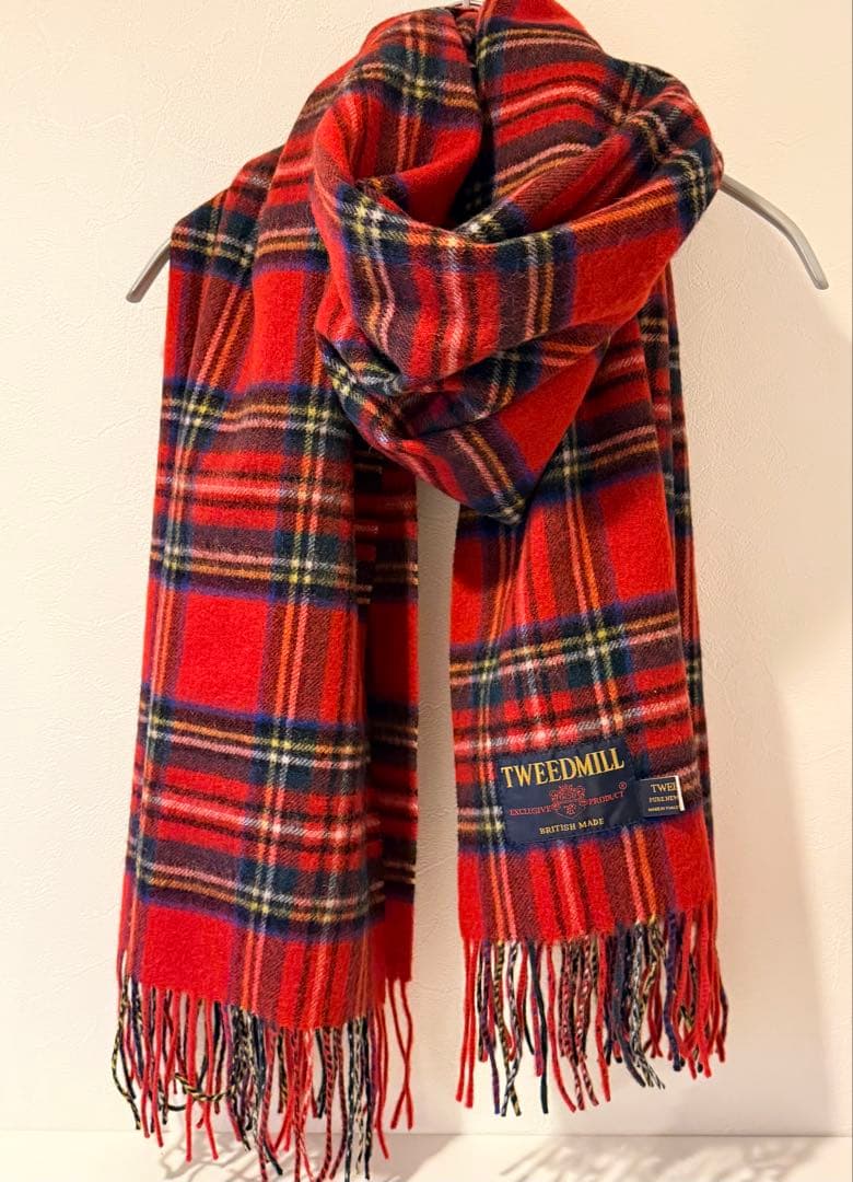 TWEEDMILL ラムウール100% ロイヤンスチュアート 大判ストール