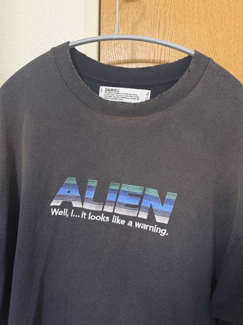【DAIRIKU】“Alien“ Vintage Wash H-S Tee