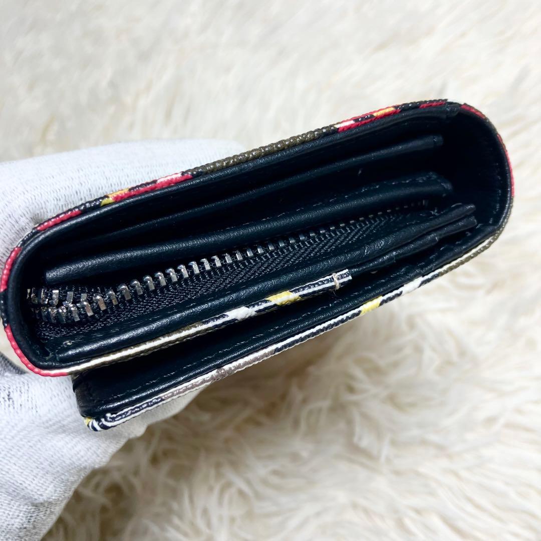 【未使用級】 ヴィヴィアン 折り財布 オーブ チェック フラップ