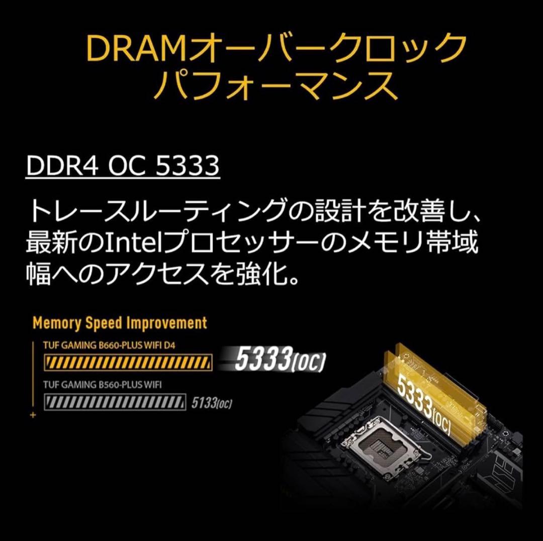 マザーボード ASUS TUF GAMING B660-PLUS WIFI D4