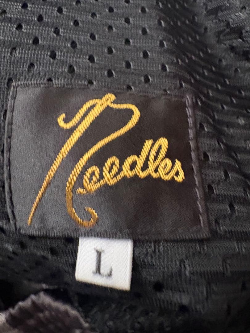 チ*ズ様 Needles グレー ストライプパンツ Lサイズ
